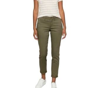 Market & Spruce Olive Green Chino Mid Rise Trouser NWT Petite Size 6